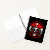 Barbed Wire Argyle Blood Skull Horror Schrijver Notitieboek (Binnen)