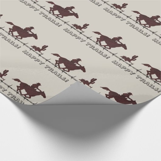 Barbed Wire Cowboy Gift Wrap Cadeaupapier (Hoek)