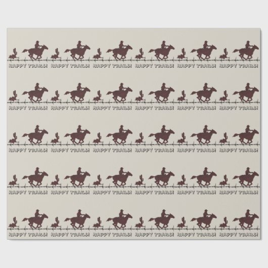 Barbed Wire Cowboy Gift Wrap Cadeaupapier (Vlak)