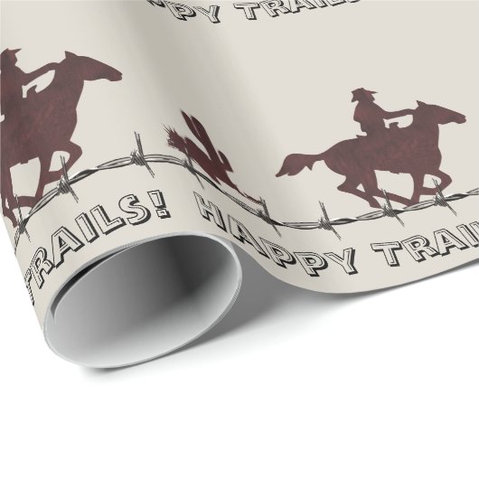 Barbed Wire Cowboy Gift Wrap Cadeaupapier (Rol Hoek)