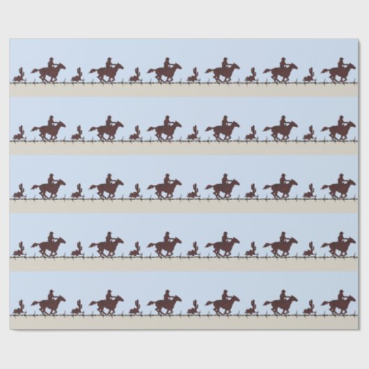 Barbed Wire Cowboy Gift Wrap Cadeaupapier (Vlak)