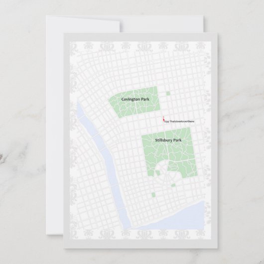 Barbed Wire Damask Roos Gothic Wedding Kaart (Achterkant)