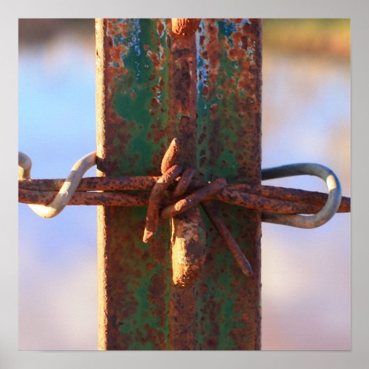 Barbed Wire en Rust Cross Poster (Voorkant)