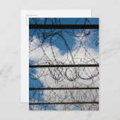 Barbed Wire Fence Briefkaart (Voorkant / Achterkant)