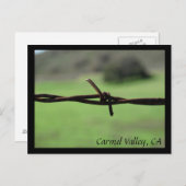 Barbed Wire Fence Carmel Valley, CA Briefkaart (Voorkant / Achterkant)