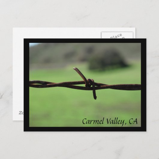 Barbed Wire Fence Carmel Valley, CA Briefkaart (Voorkant / Achterkant)
