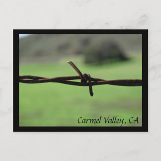 Barbed Wire Fence Carmel Valley, CA Briefkaart