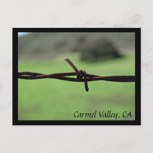 Barbed Wire Fence Carmel Valley, CA Briefkaart (Voorkant)
