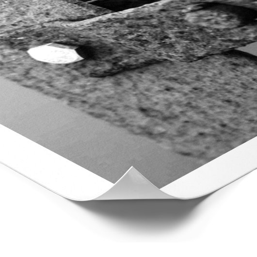 Barbed-Wire Fence Corner Post Poster (Hoek)