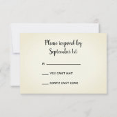 Barbed Wire Fence Country Ranch Wedding RSVP (Achterkant)