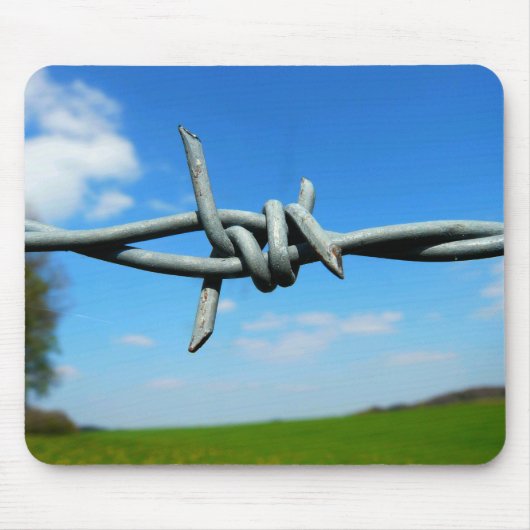 Barbed-Wire Fence Mousepad Muismat (Voorkant)