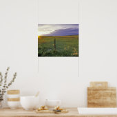 Barbed Wire Fenceline in het noordoosten van Monta Poster (Keuken)