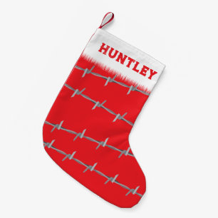 Barbed Wire Grunge Gothic Punk gepersonaliseerd Kleine Kerstsok