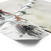 Barbed Wire Hang op met een Rusty Nail Foto Afdruk (Hoek)