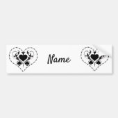 Barbed Wire Heart Black Spades Thunder_Cove Bumpersticker (Voorkant)