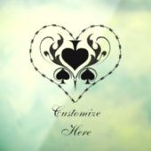 Barbed Wire Heart Black Spades Thunder_Cove Raamsticker (Vel 3)