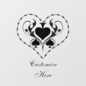 Barbed Wire Heart Black Spades Thunder_Cove Raamsticker (Vel)