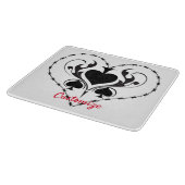 Barbed Wire Heart Black Spades Thunder_Cove Snijplank (Hoek)