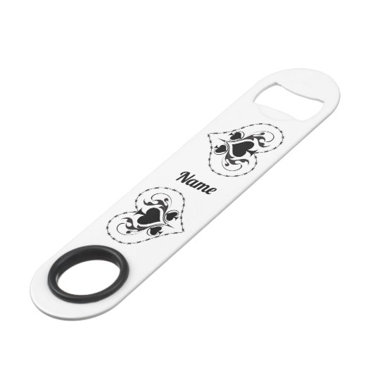 Barbed Wire Heart Black Spades Thunder_Cove Speed Flessenopener (Achterkant Gekanteld)