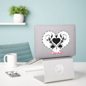Barbed Wire Heart Black Spades Thunder_Cove Sticker (Laptop op bureau)