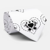 Barbed Wire Heart Black Spades Thunder_Cove Stropdas (Opgerold)