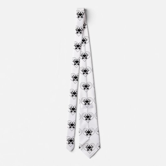 Barbed Wire Heart Black Spades Thunder_Cove Stropdas (Achterkant)