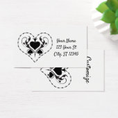 Barbed Wire Heart Black Spades Thunder_Cove Visitekaartje (Bureau)