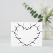 Barbed Wire Heart Briefkaart (Staand voorkant)
