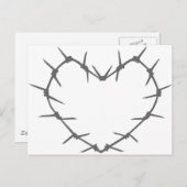 Barbed Wire Heart Briefkaart (Voorkant / Achterkant)