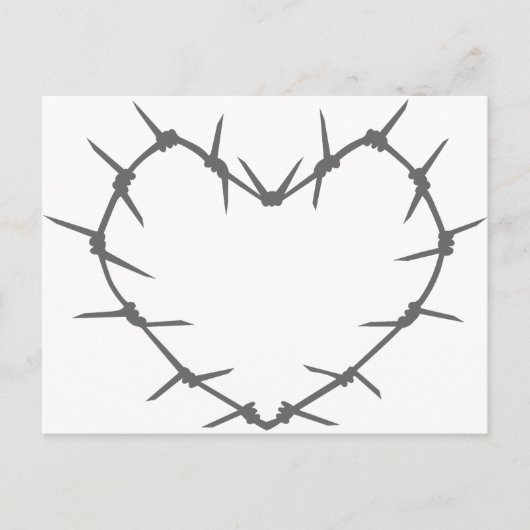 Barbed Wire Heart Briefkaart (Voorkant)