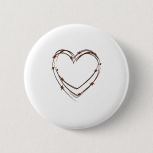 Barbed Wire Heart Ronde Button 5,7 Cm