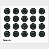 Barbed Wire Heart Ronde Sticker (Vel)