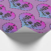 Barbed Wire Heart Wilde Zwarte Rozen Thunder_Cove Cadeaupapier (Hoek)