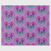 Barbed Wire Heart Wilde Zwarte Rozen Thunder_Cove Cadeaupapier (Vlak)