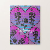 Barbed Wire Heart Wilde Zwarte Rozen Thunder_Cove Legpuzzel (Verticaal)