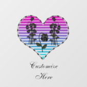 Barbed Wire Heart Wilde Zwarte Rozen Thunder_Cove Raamsticker (Vel)