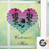 Barbed Wire Heart Wilde Zwarte Rozen Thunder_Cove Raamsticker (Huis)