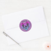 Barbed Wire Heart Wilde Zwarte Rozen Thunder_Cove Ronde Sticker (Envelop)
