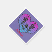 Barbed Wire Heart Wilde Zwarte Rozen Thunder_Cove Servet (Hoek)