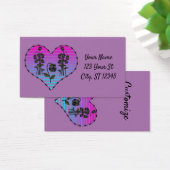 Barbed Wire Heart Wilde Zwarte Rozen Thunder_Cove Visitekaartje (Bureau)