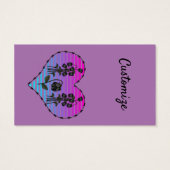 Barbed Wire Heart Wilde Zwarte Rozen Thunder_Cove Visitekaartje (Achterkant)