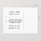 Barbed Wire Hearts Tattoo RSVP Briefkaart (Achterkant)