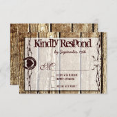 Barbed Wire Hoefijzer Land Westerne RSVP-kaarten RSVP Kaartje (Voorkant / Achterkant)