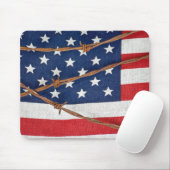Barbed Wire op vlag Muismat (Met muis)