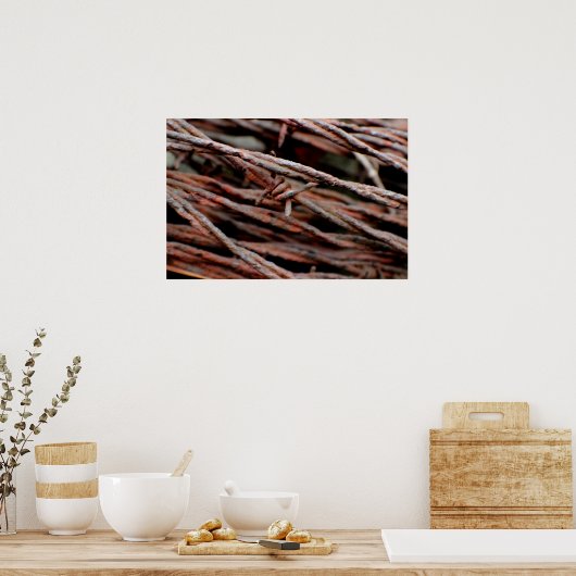 Barbed Wire Poster (Keuken)