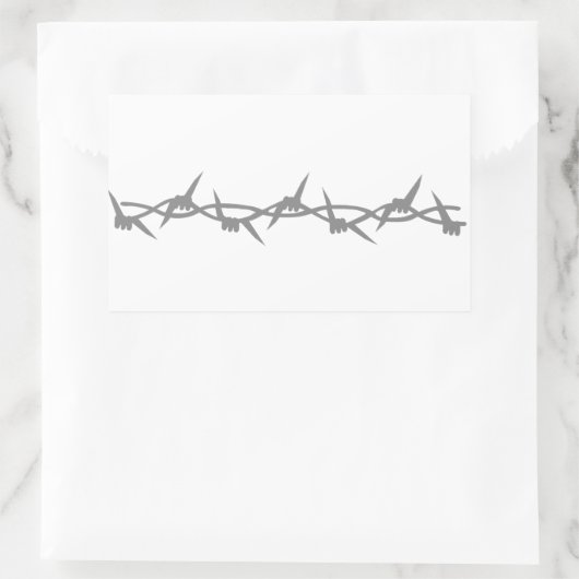 Barbed Wire Rechthoekige Sticker (Tas)
