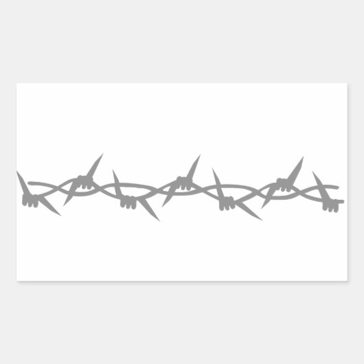 Barbed Wire Rechthoekige Sticker (Voorkant)