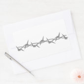 Barbed Wire Rechthoekige Sticker (Envelop)