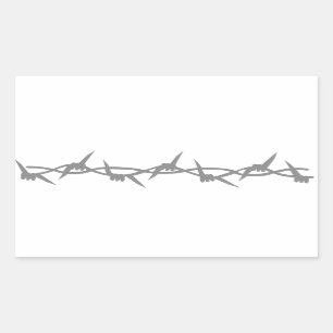 Barbed Wire Rechthoekige Sticker