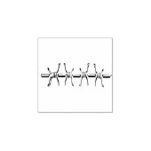 Barbed wire stamp, Stacheldraht Rubberstempel (Afrduk)
